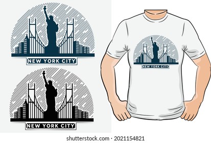 New York city t-shirt design design - Vector graphic, typographic poster, vintage, label, badge, logo, icon or t-shirt