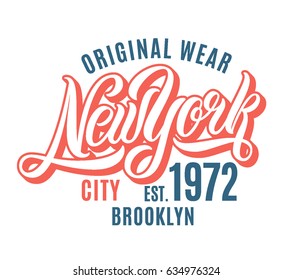 Diseño de camisetas de la ciudad de Nueva York. Ilustración vectorial.