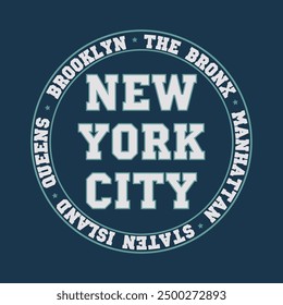 New York City t-shirt graphics. Vector