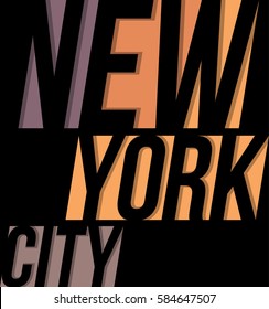 New York city t-shirt tee design typography print graphics. Vector illustration.