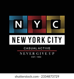 New york city t-shirt vintage design, graphic typography, vector illustration