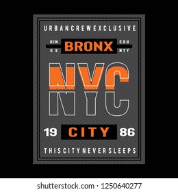 new york city typography design for t-shirt vector