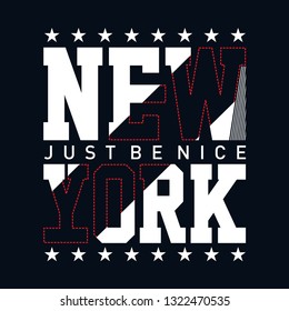 new york city typography design for tee t shirt - vector illustration