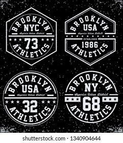 New York City typography design. for t-shirt print and other uses. Varsity style design graphics. vector image.