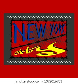 New York City Typography Design for T-Shirt and Emblem Templates