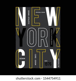 New york city typography design for print t shirt