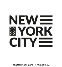 New York City typography design for T-shirt graphic. NYC tee graphic, print or label. Vector illustration.