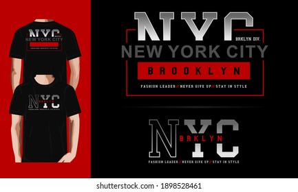  New York City typography design, t-shirt graphics, vector illustration
