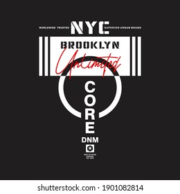 new york city typography design for print t shirt 
