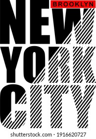 new york city typography design for print t shirt