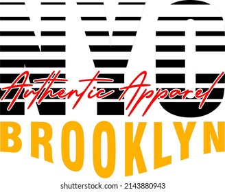 new york city typography design vector for print t shirt