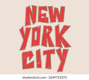 Projeto tipográfico da cidade de Nova York para cartaz, adesivo, vestuário e outros.	