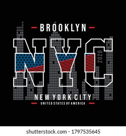 New York City typography design,for t-shirt graphics, vector illustration