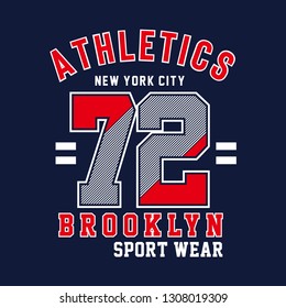 New york city typography fashion sport, t-shirt graphics - vector - Vector