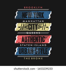 new york city typography graphic design vector illustration good for t shirt print