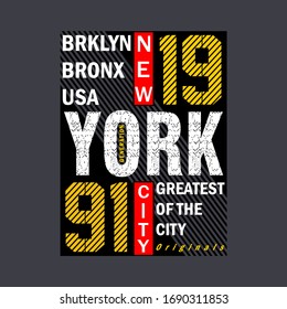 New York city typography graphic for print t-shirt,vector illustration