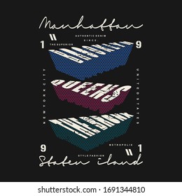 new york city typography graphic design vector illustration good for t shirt print and other use