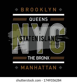 new york city typography graphic design vector illustration good for t shirt print