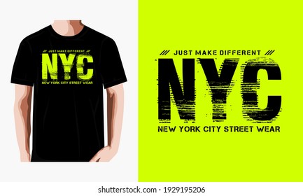 new york city  typography graphic design, for t-shirt prints, vector illustration
