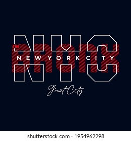  new york city, typography graphic design, for t-shirt prints, vector illustration
