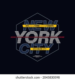 new york city, typography graphic design, for t-shirt prints, vector illustration
