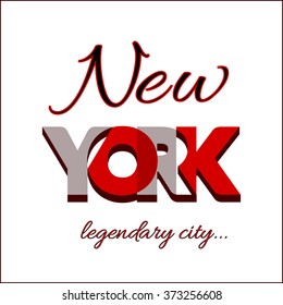 New York city Typography Graphic. Fashion stylish printing design for t shirt and sports wear. NYC logo. Label USA. T-shirt Design for apparel, card, poster etc. Symbol of freedom. Vector illustration