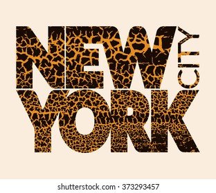 New York city Typography Graphic. Skyline Manhattan. Fashion stylish retro design. Craquelure for t shirt and sports wear. NYC logo. Label USA. Vintage print apparel, card, poster. Vector illustration