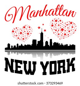 New York city Typography Graphic. Skyline Manhattan. Fashion stylish retro design. Craquelure for t shirt and sports wear. NYC logo. Label USA. Vintage print apparel, card, poster. Vector illustration