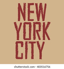 New York city Typography Graphic. Fashion stylish printing design for t shirt and sports wear, vector