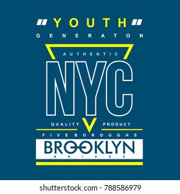 New York city typography graphic art, t shirt design vector illustration idea