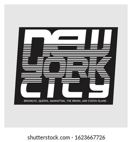 New York City Typography Graphics,  T-shirt design. vector illustration