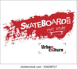 New York city Typography Graphics. Fashion stylish printing design for sportswear apparel. NYC skateboarding original wear. Concept  modern graphic style for different print production. Grunge. Vector