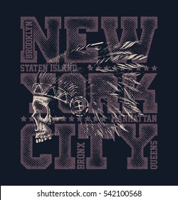 New York City Typography Graphics, T-shirt design. vector illustration