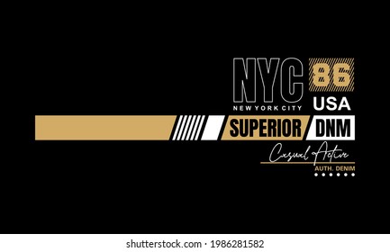 New york city typography illustration, for t shirt design ,shirts,template,banner,postcard, hoodies, etc.
