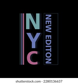 New York City Typography and Minimal T shirt design