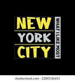 New York City Typography and Minimal T shirt design