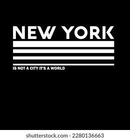 New York City Typography and Minimal T shirt design