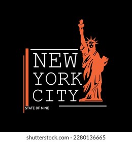 New York City Typography and Minimal T shirt design