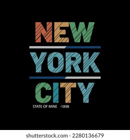 New York City Typography and Minimal T shirt design