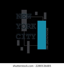 New York City Typography and Minimal T shirt design