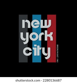 New York City Typography and Minimal T shirt design