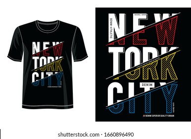new york city typography for print t shirt 
