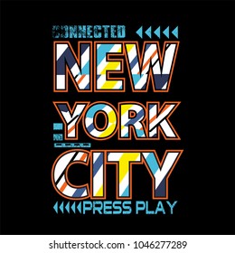 new york city typography t shirt vector