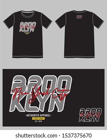 new york city typography t shirt design