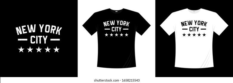 New York city typography t shirt design. Grunge style.
