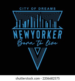 New york city typography. t shirt graphics. print. vector