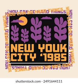 New York City typography for t shirt print ,vector illustration