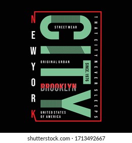 new york city typography, for t-shirt graphics, vectors