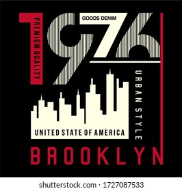 NEW YORK CITY typography, t-shirt graphics, vectors