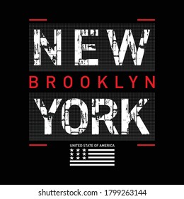 New York City typography, t-shirt graphics. vector illustrations